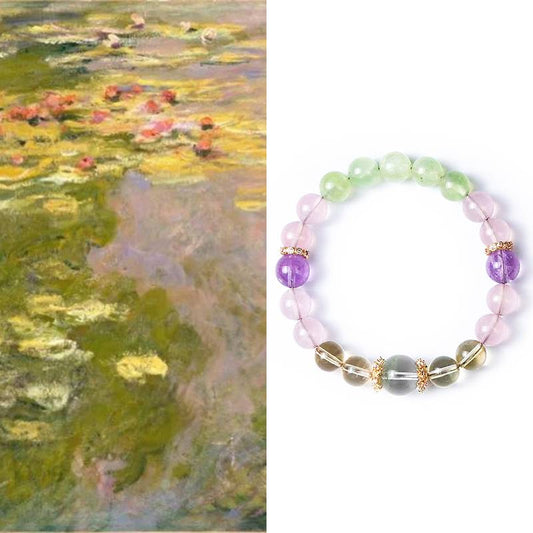 "Water Lilies" Crystal Bracelet – Inspired by Monet