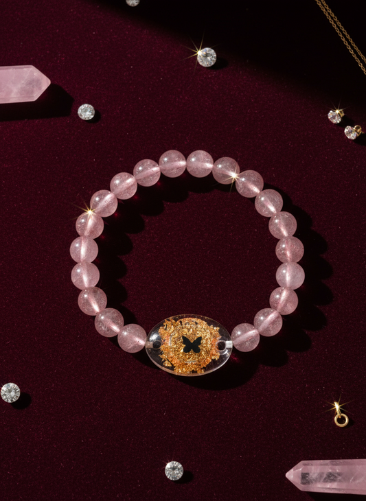 Answer Book Crystal Bracelet – Strawberry Quartz (Whisper of Love)